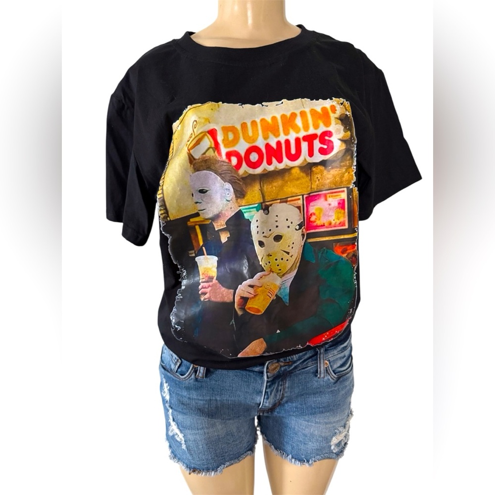 Halloween Movie inspired Michael Myers Drinking Coffee Unisex Tee
